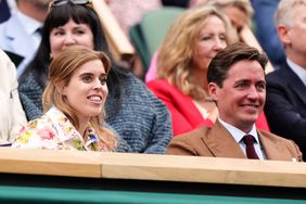 Princess Beatrice and Edoardo Mapelli Mozzi in the royal box on day nine of the 2024 Wimbledon Championships at the All England Lawn Tennis and Croquet Club, London. Picture date: Tuesday July 9, 2024