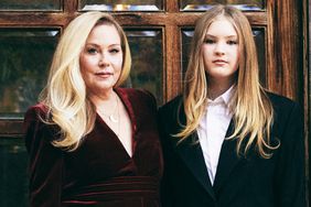 Christina Applegate and daughter Sadie LeNoble pose before attending the 75th Primetime Emmy Awards on January 15, 2024 in Los Angeles, California.