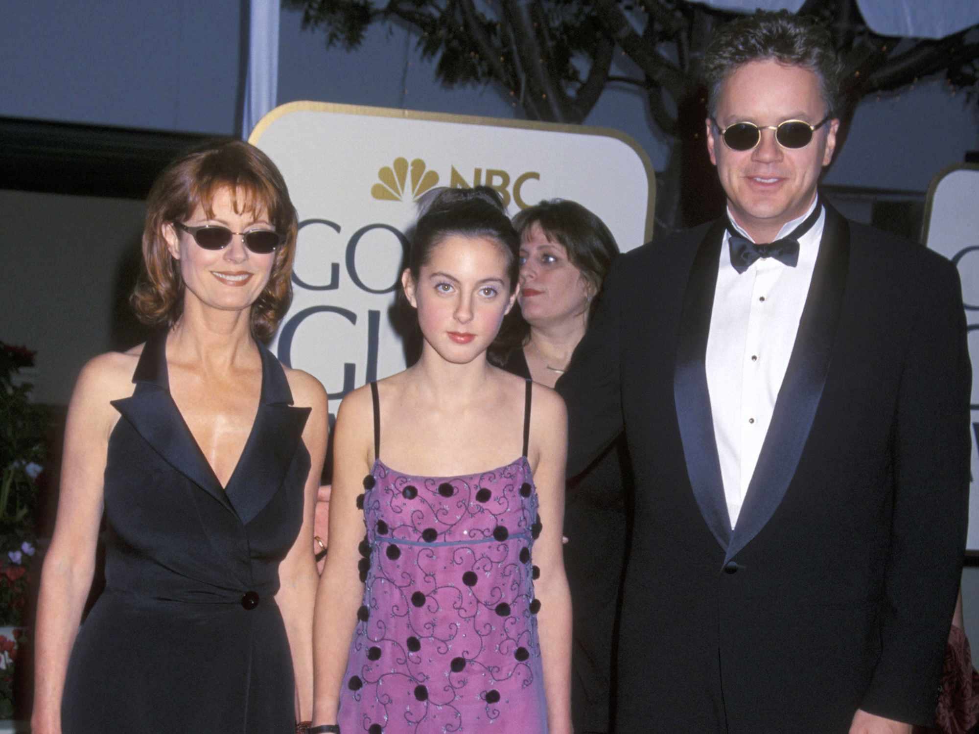 Susan Sarandon, Eva Amurri and Tim Robbins during The 56th Annual Golden Globe Awards - Red Carpet at Beverly Hilton Hotel in Beverly Hills, California, United States