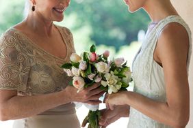 bride and mother at wedding