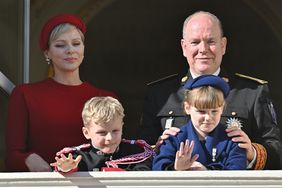 Princess Charlene of Monaco, Prince Jacques of Monaco Princess Gabriella of Monaco and Prince Albert II of Monaco 