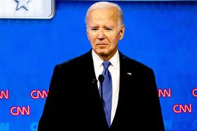 US President Joe Biden during the first presidential debate with former US President Donald Trump, not pictured, in Atlanta, Georgia, US, on Thursday, June 27, 2024. Biden and Trump are facing off for their first 2024 debate, a high-stakes opportunity to break through to politics-weary Americans and one that holds the potential for disastrous missteps.