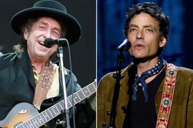 Bob Dylan performs during the 2009 Rothbury Music Festival on July 5, 2009. ; Jakob Dylan performs onstage during MusiCares Person of the Year honoring Tom Petty on February 10, 2017 in Los Angeles, California. 