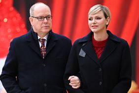 Prince Albert II of Monaco and Princess Charlene of Monaco attend the Christmas Tree at Monaco Palace on December 20, 2023