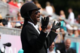 Snoop Dogg attends the Dressage Team Grand Prix Special on day eight of the Olympic Games Paris 2024 at Chateau de Versailles on August 03, 2024 in Versailles, France.