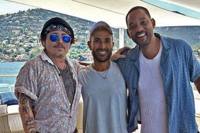  Will Smith and Johnny Depp Bond Aboard Boat While on Vacation