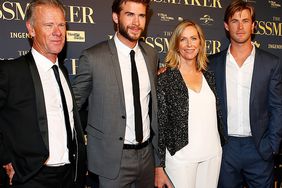 Craig Hemsworth, Liam Hemsworth, Leonie Hemsworth and Chris Hemsworth arrive ahead of the Australian premiere of 'The Dressmaker'