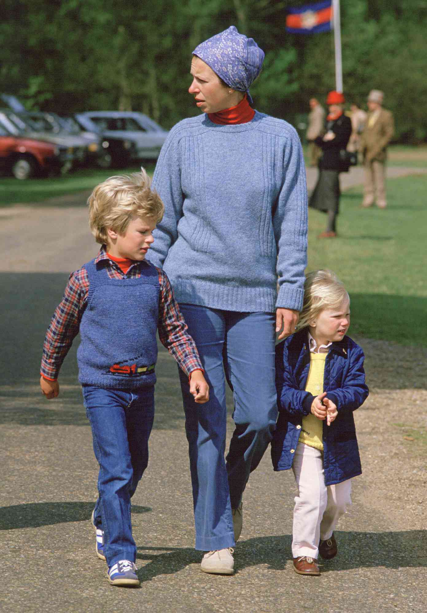Princess Anne With Her Children Peter And Zara At The Royal Windsor Horse Show