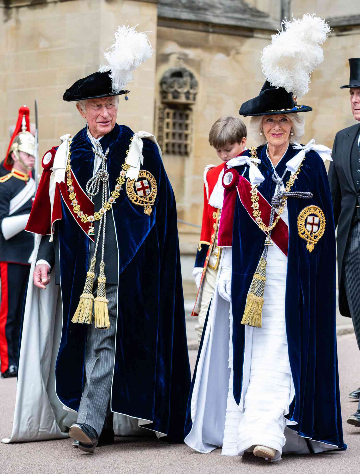 Prince Charles, Prince of Wales and Camilla, Duchess of Cornwall attend the Order Of The Garter Service at St George's Chapel