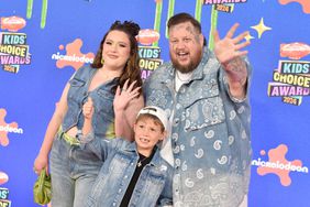 Bailee Ann, Jelly Roll and Noah Buddy DeFord attend the 2024 Nickelodeon's Kids' Choice Awards at Barker Hangar on July 13, 2024 in Santa Monica, California