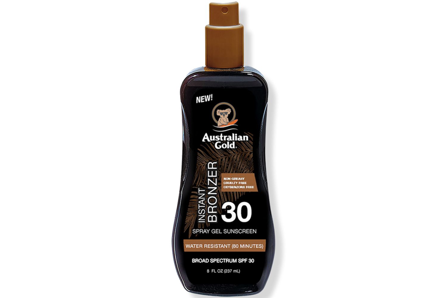 Australian Gold Instant Bronzer Spray Gel Sunscreen SPF 30