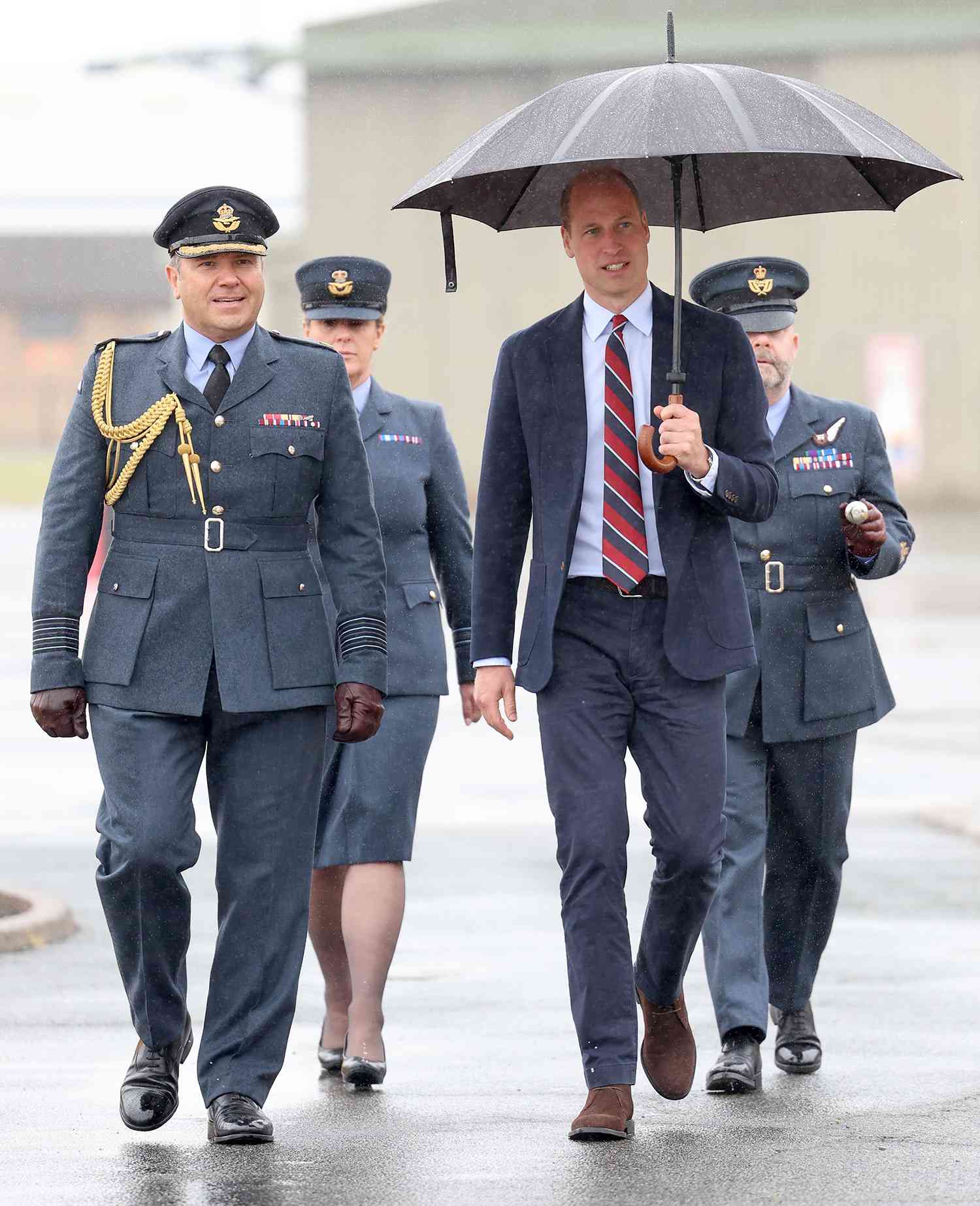 Prince William, Prince of Wales arrives for an official visit at RAF Valley on July 09, 2024 in Holyhead, United Kingdom.
