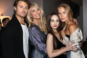 Jack Brinkley Cook, Christie Brinkley, Alexa Ray Joel and Sailor Brinkley Cook celebrate Christie Brinkley's birthday on February 2, 2018 in New York City