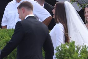 Oliva Culpo and Christian McCaffrey celebrate their wedding day in Watch Hill, RI 