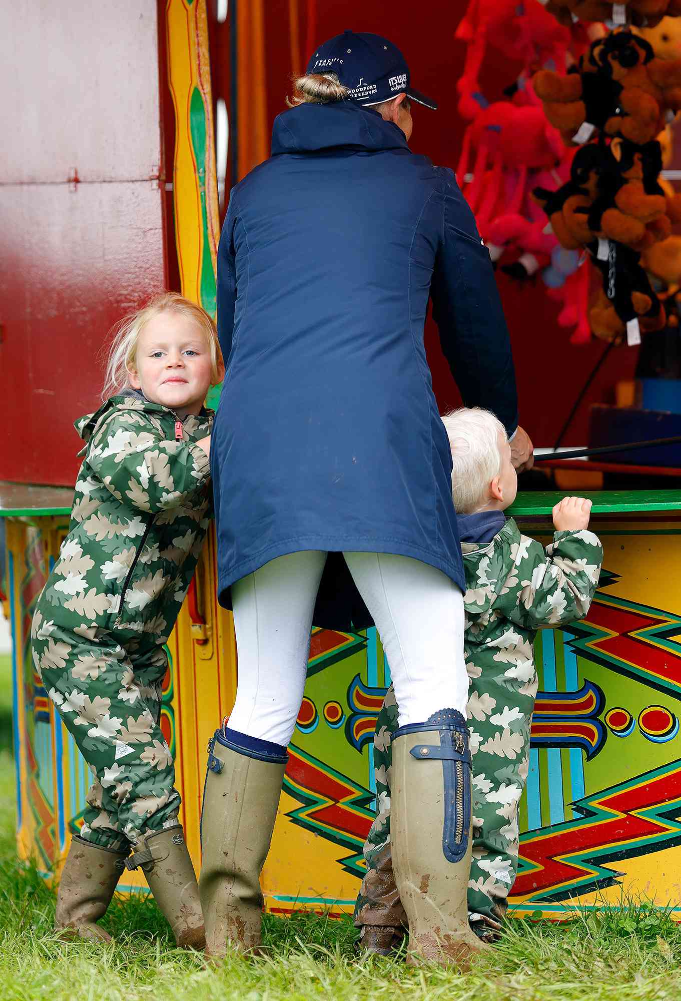 Zara Tindall Plays with Lucas and Lena at Horse Event