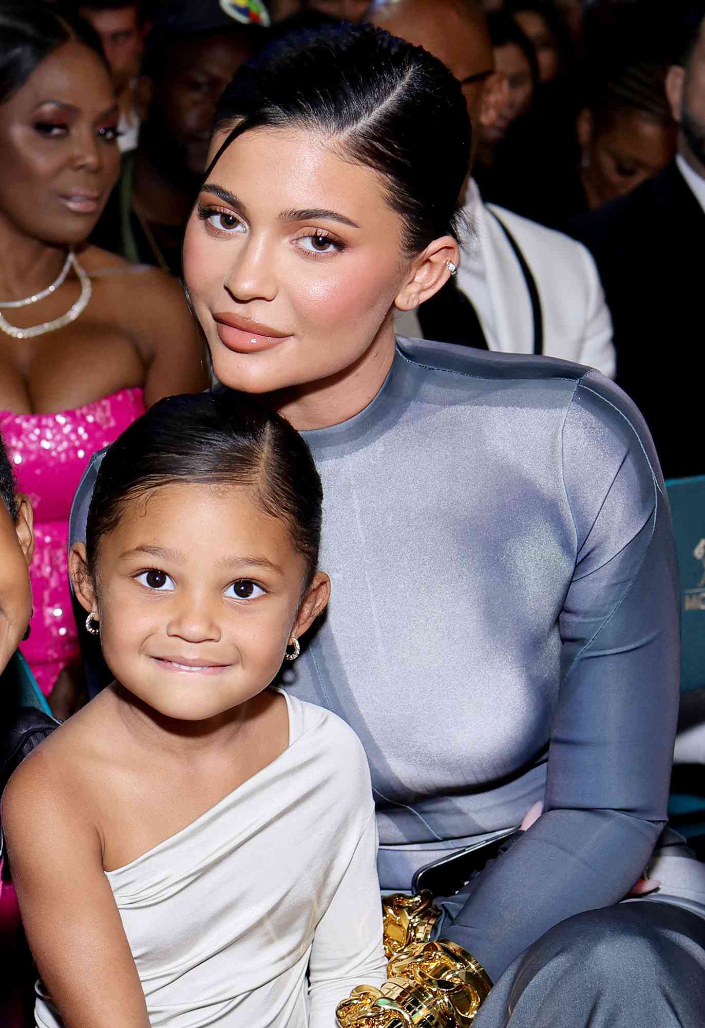 Stormi Webster and Kylie Jenner attend the 2022 Billboard Music Awards at MGM Grand Garden Arena on May 15, 2022 in Las Vegas, Nevada