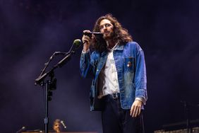 Hozier performs onstage during Lollapalooza at Grant Park on August 01, 2024 in Chicago, Illinois.