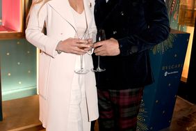 Alizee Middleton and James Middleton attend the switch on of Bulgari's iconic Serpenti Christmas lights at its flagship boutique with a star studded party in conjunction with Save The Children, on November 12, 2021 in London, England