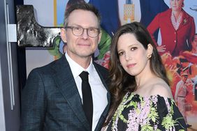 Christian Slater and Brittany Lopez arrives at the Los Angeles Premiere Of Netflix's "UNFROSTED" at The Egyptian Theatre Hollywood on April 30, 2024 in Los Angeles, California.