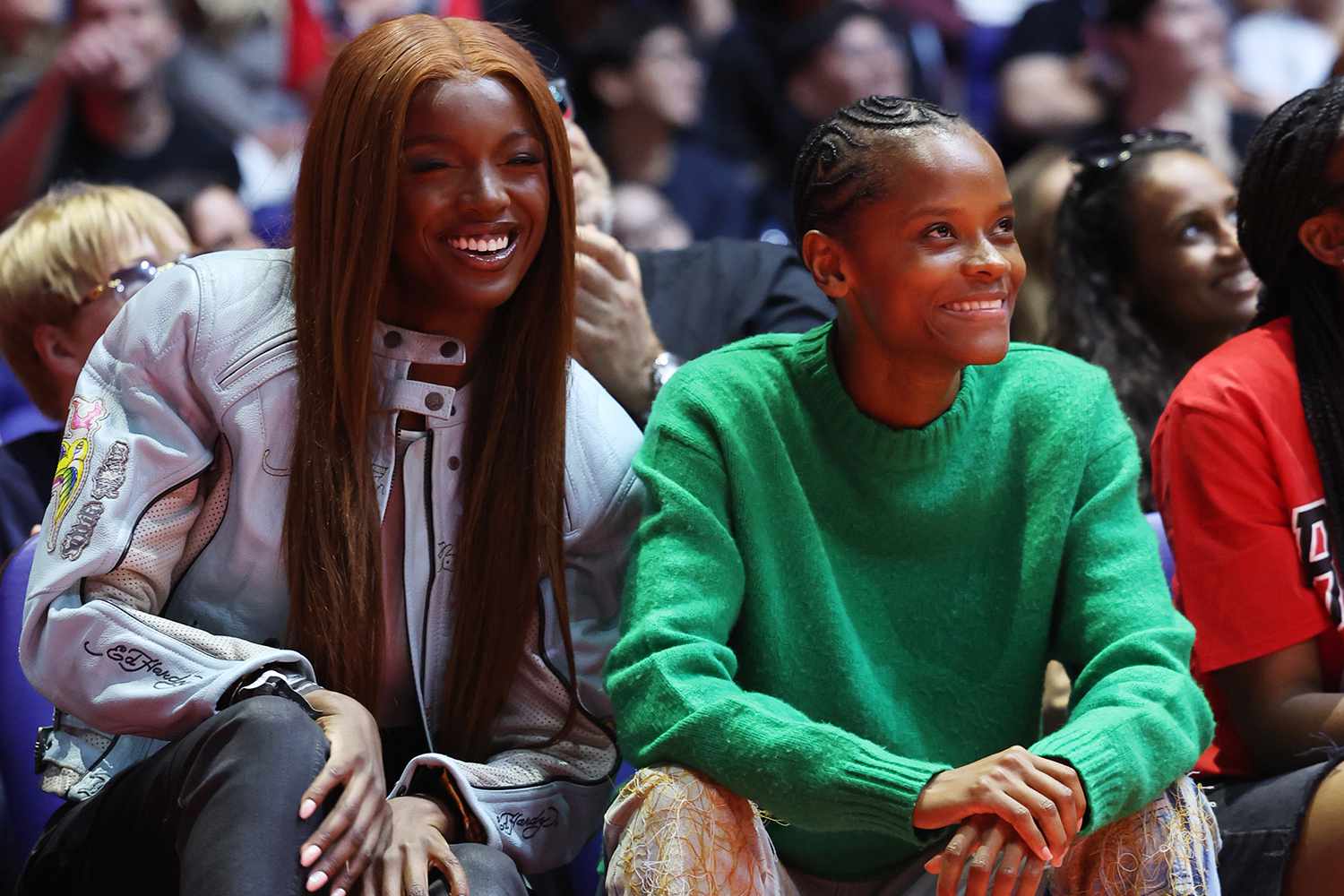 Leomie Anderson and Letitia Wright basketball london 07 23 24