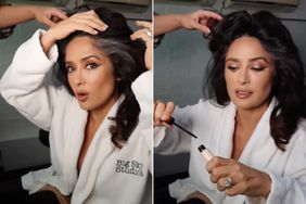 Salma Hayek Uses Mascara to Cover Grays