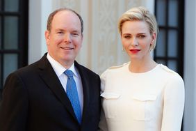 MONTE-CARLO, MONACO - JUNE 17: (EDITORS NOTE: This image has been retouched at original source) (TABLOIDS & ONLINE OUT) Prince Albert II of Monaco and Princess Charlene of Monaco attend the Monaco Palace cocktail party of the 55th Monte Carlo TV festival on June 17, 2015 in Monte-Carlo, Monaco. (Photo by PLS Pool/Getty Images)