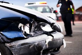 Cop responding to car accident