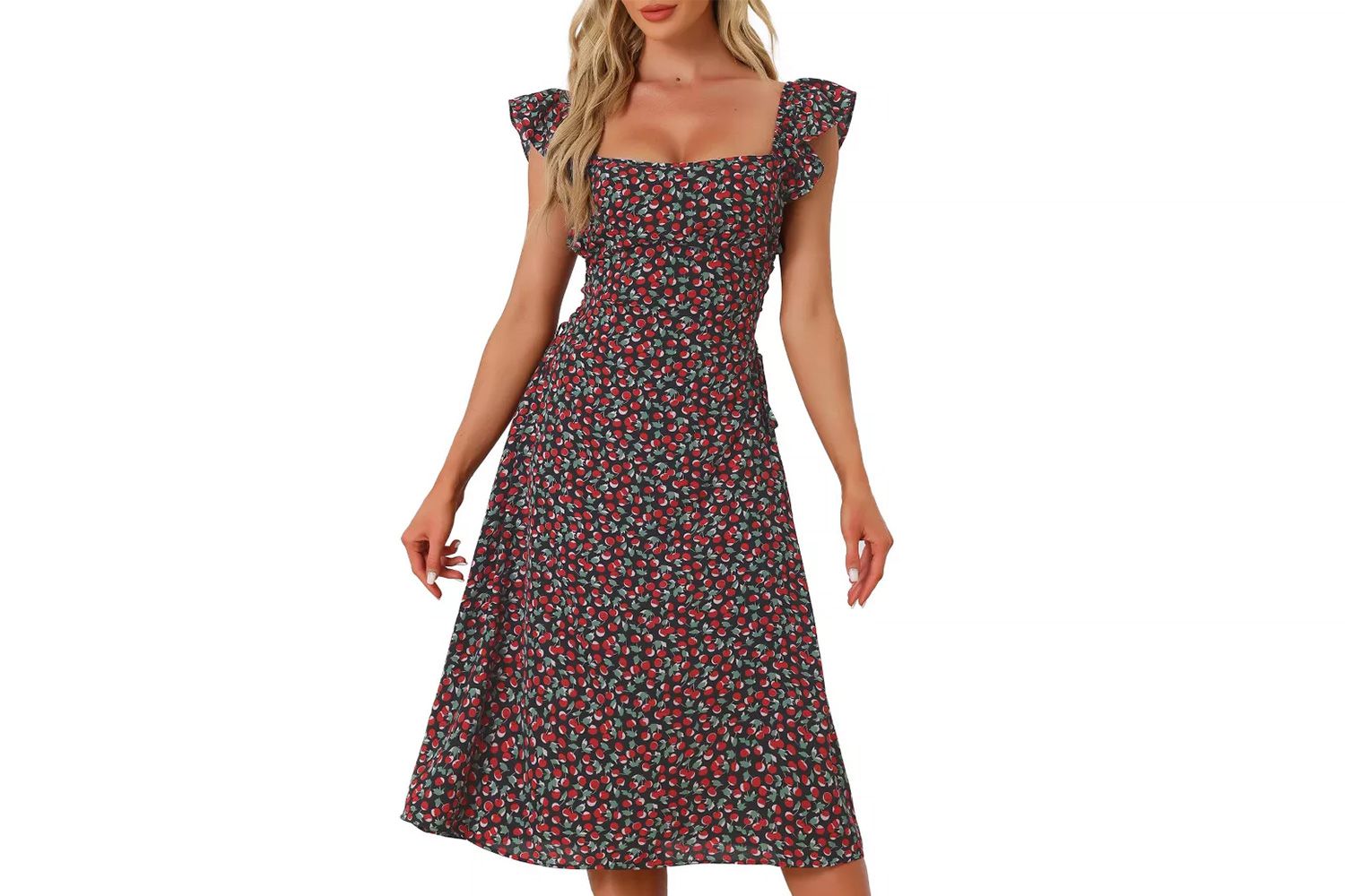 Allegra K Women's Floral Dress