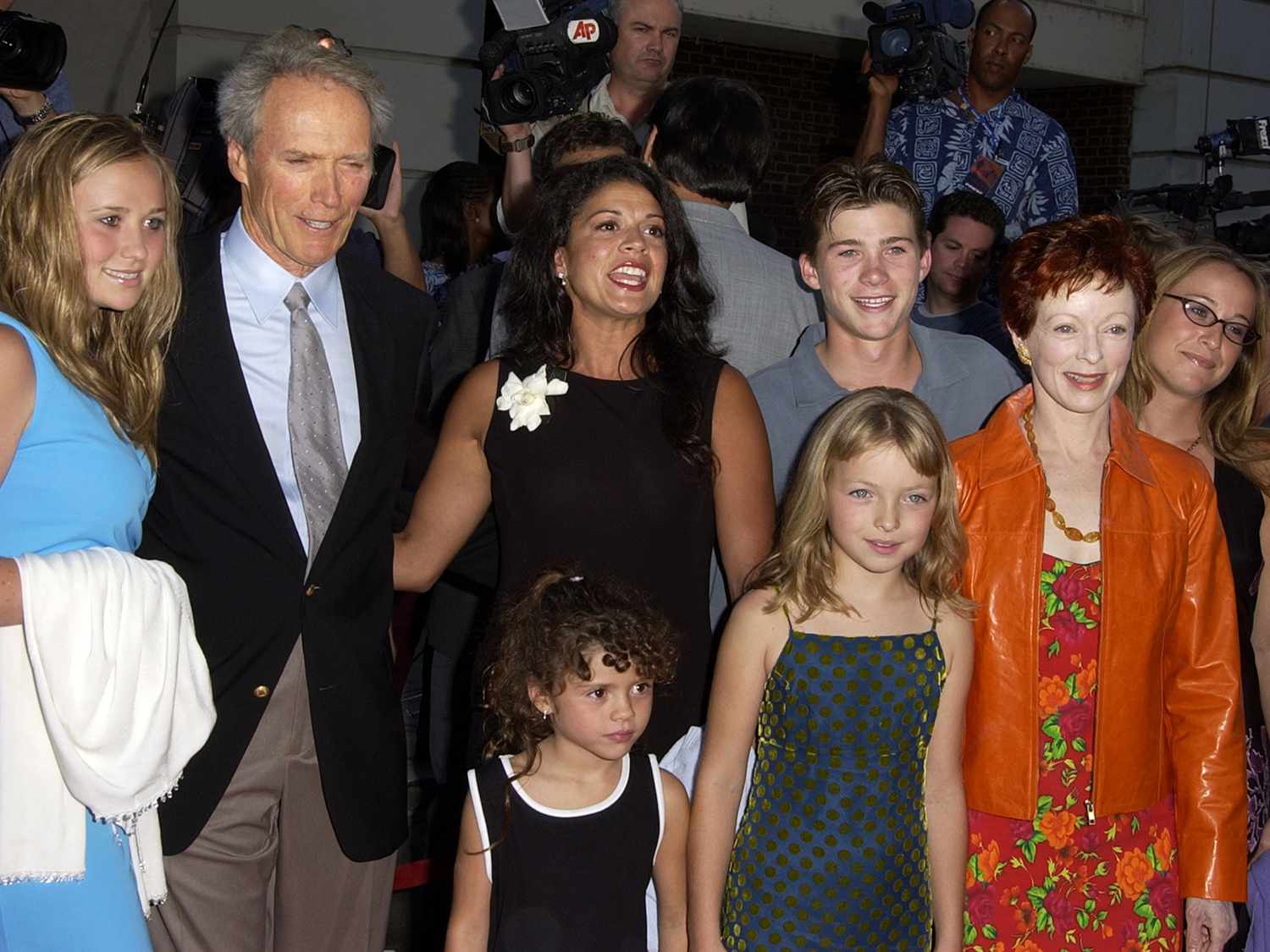 Clint Eastwood, wife Dina, Frances Fisher & children Scott, Kathryn, Francesca & Morgan