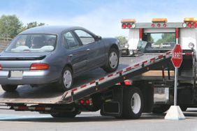 Car being towed