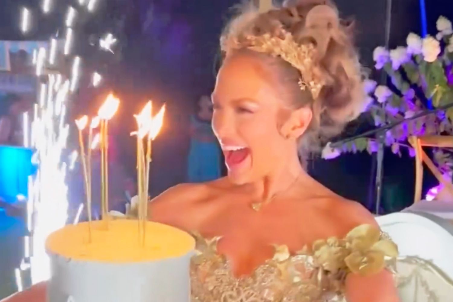 Jennifer Lopez Celebrates 55th Birthday Bridgerton Themed Party