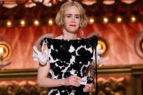  Sarah Paulson accepts the Best Leading Actress in a Play award for "Appropriate" onstage during The 77th Annual Tony Awards at David H. Koch Theater at Lincoln Center on June 16, 2024 in New York City.