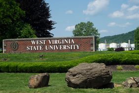 An entrance to West Virginia State University is seen in Institute,