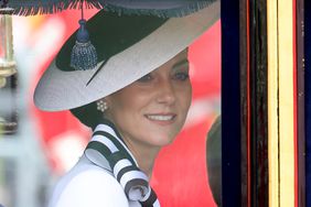 Catherine, Princess of Wales during Trooping the Colour at Buckingham Palace on June 15, 2024 in London,