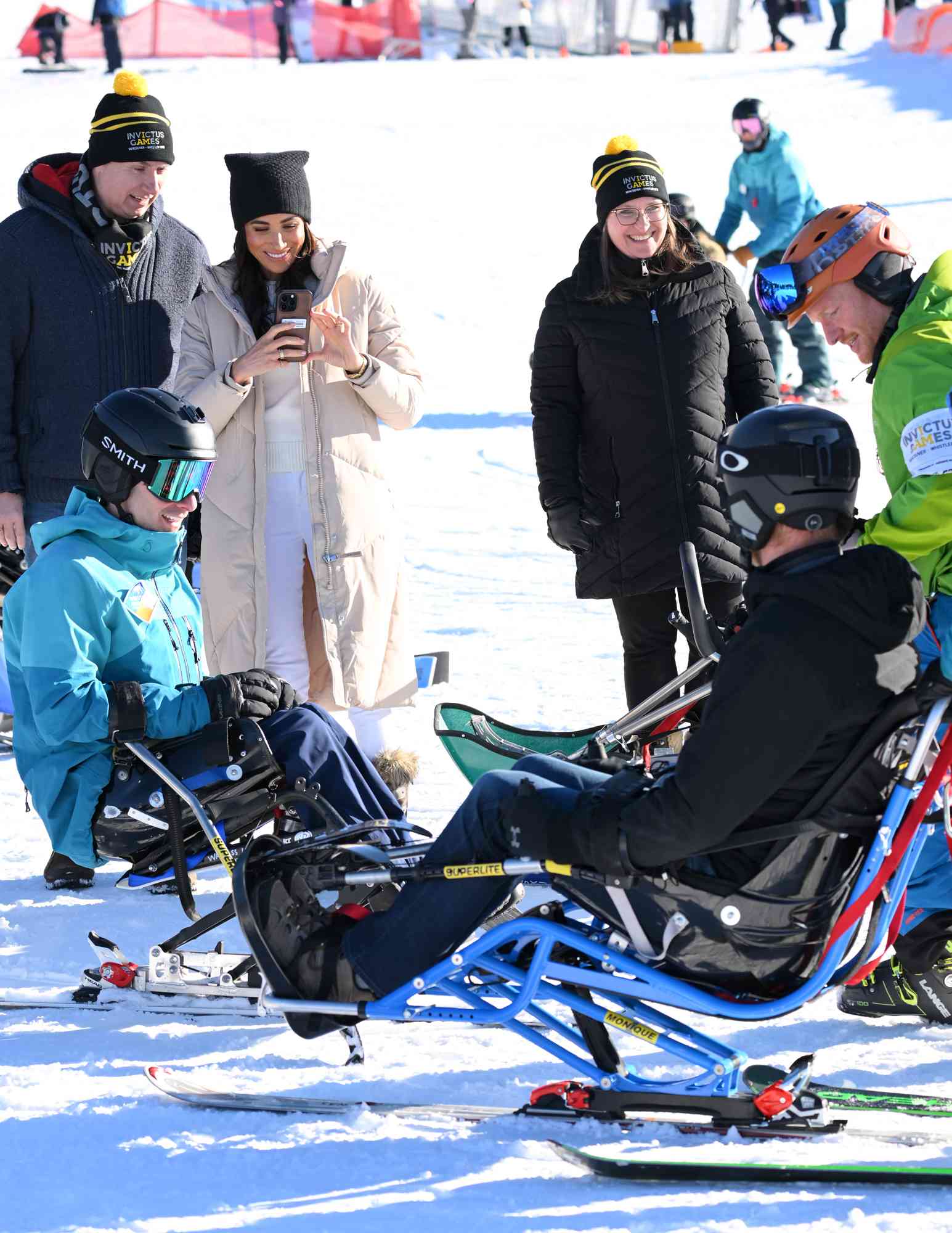 Prince Harry, Duke of Sussex and Meghan, Duchess of Sussex attend the Invictus Games One Year To Go Event on February 14, 2024 in Whistler, Canada. 