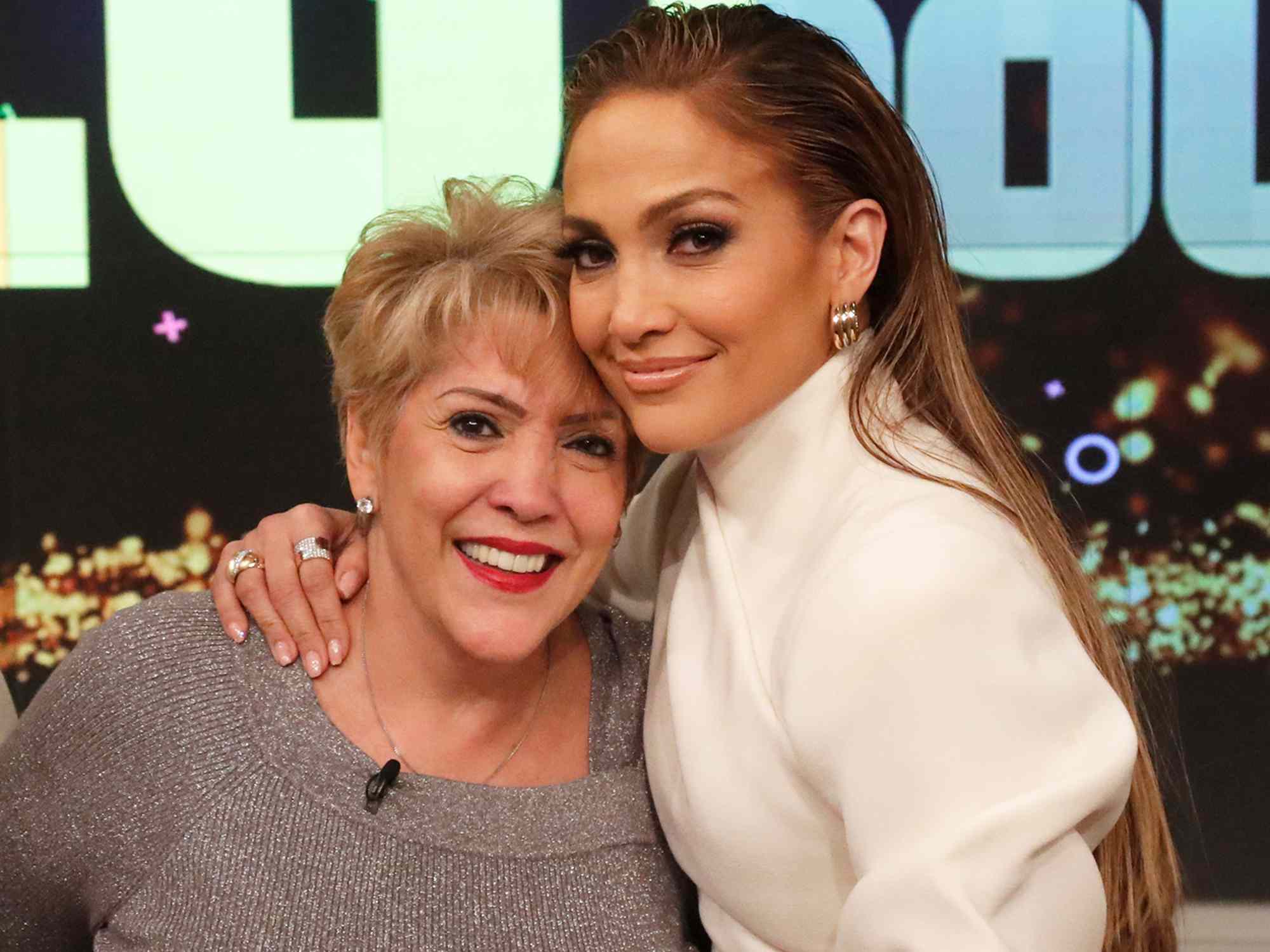 Jennifer Lopez and her mom Guadalupe Rodriguez on 'The View' in 2018.