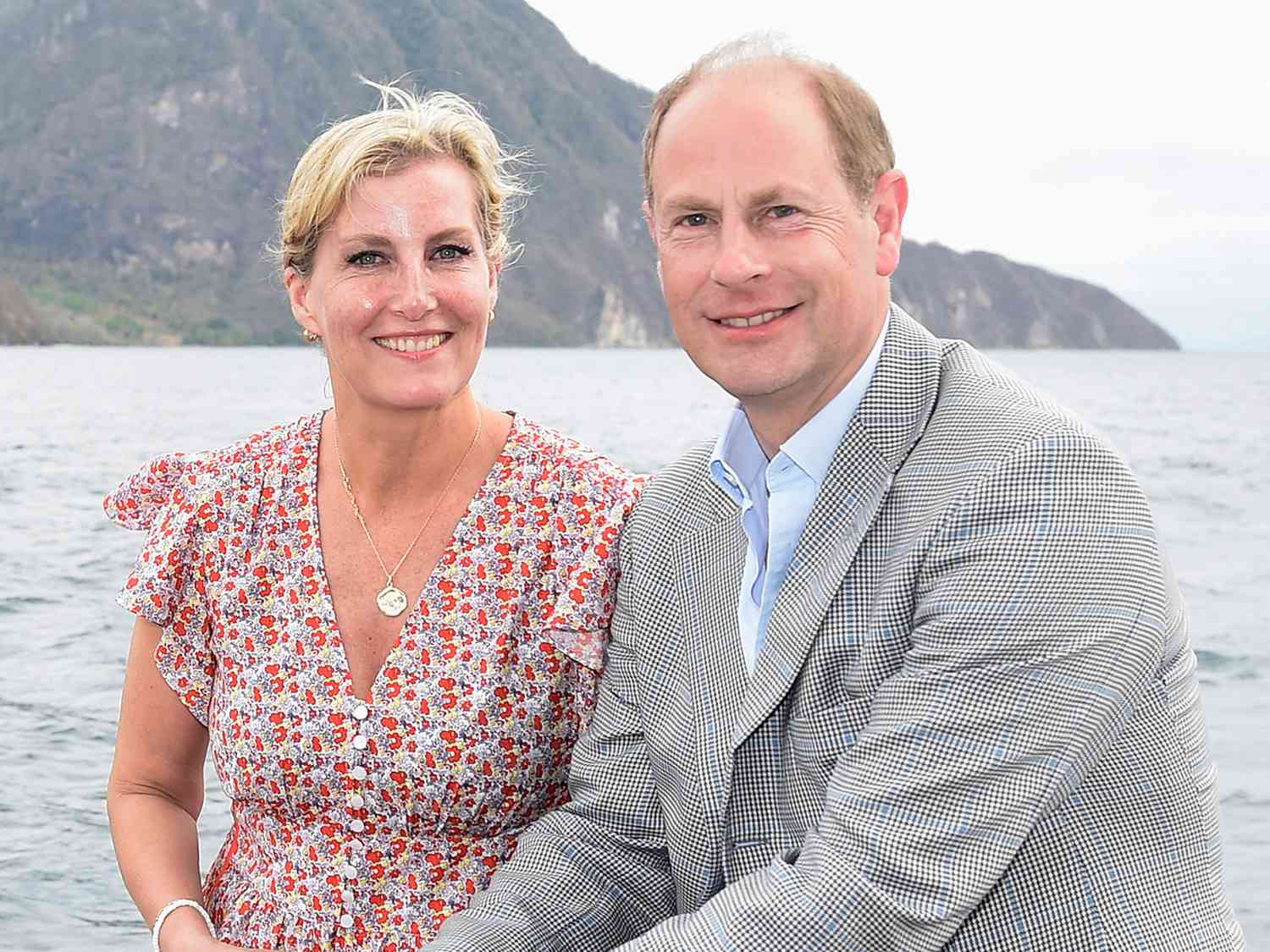 Sophie, Countess of Wessex and Prince Edward, Earl of Wessex on April 27, 2022 in Soufriere, Saint Lucia