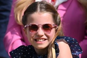 Princess Charlotte of Wales court-side of Centre Court during the men's final on day fourteen of the Wimbledon Tennis Championships 