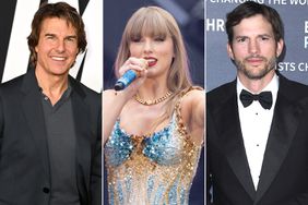 Tom Cruise Ashton Kutcher attend taylor swift show