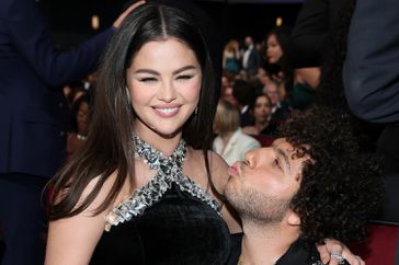 Benny Blanco and Selena Gomez at the 76th Emmy Awards on Sunday, Sept. 15, 2024 at the Peacock Theater in Los Angeles