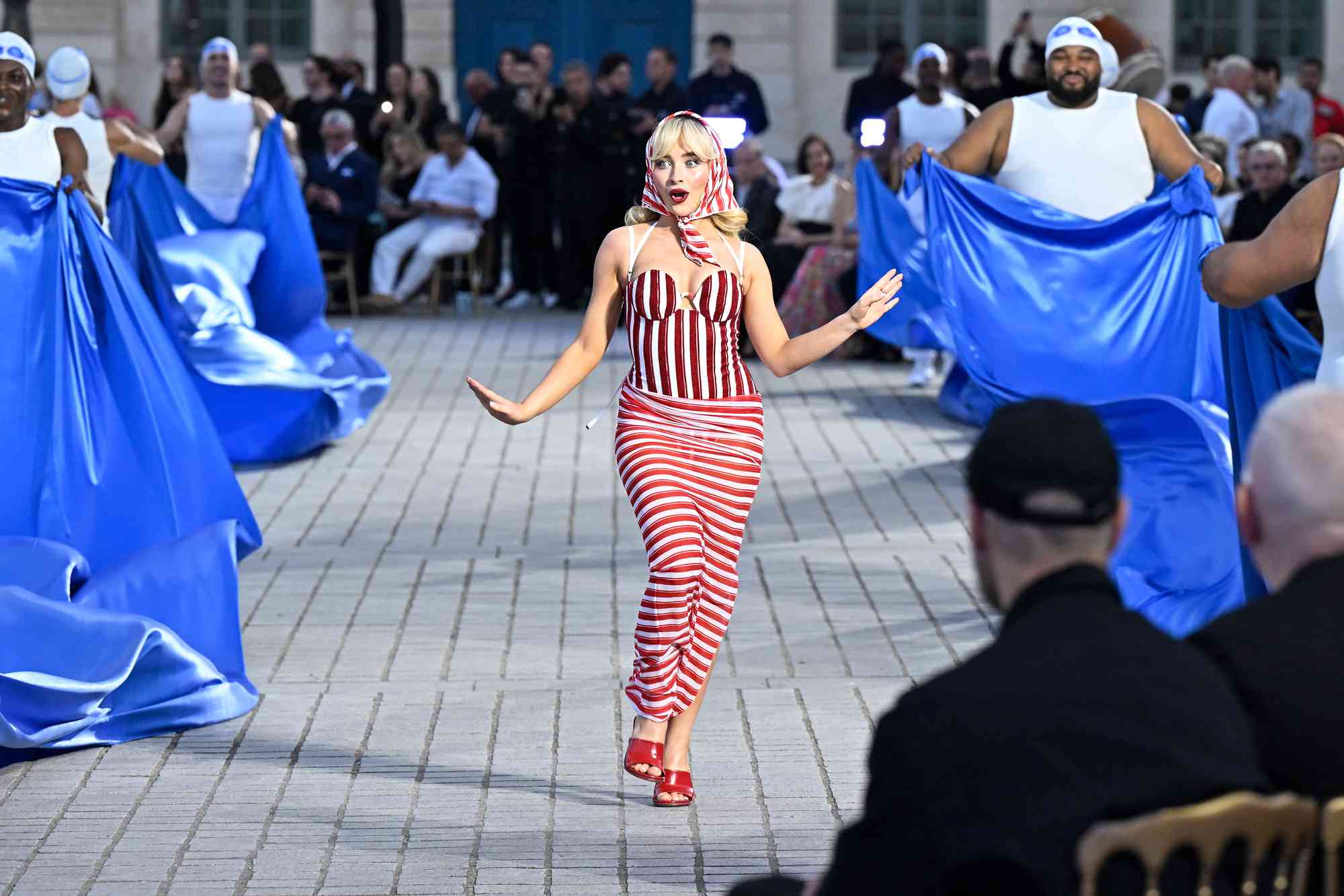 Sabrina Carpenter walks the runway during Vogue World: Paris at Place Vendome on June 23, 2024 in Paris, France.