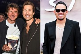 Tom Cruise Supports Glen Powell at Twisters European Premiere; Anthony Ramos attends the "Twisters" European Premiere at Cineworld Leicester Square on July 08, 2024 in London, England.