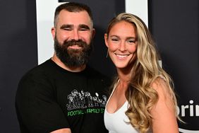 Jason Kelce and Kylie Kelce attend Thursday Night Football Presents The World Premiere of "Kelce"