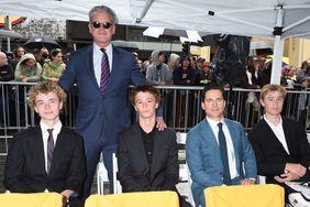 Henry Halls, Simon Halls, Walker Halls, Matt Bomer, Kit Halls at the star ceremony where Carrie Fisher is honored with a star on the Hollywood Walk of Fame