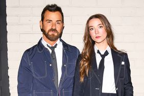 Justin Theroux and Nicole Brydon Bloom at the Thom Browne NYFW Dinner