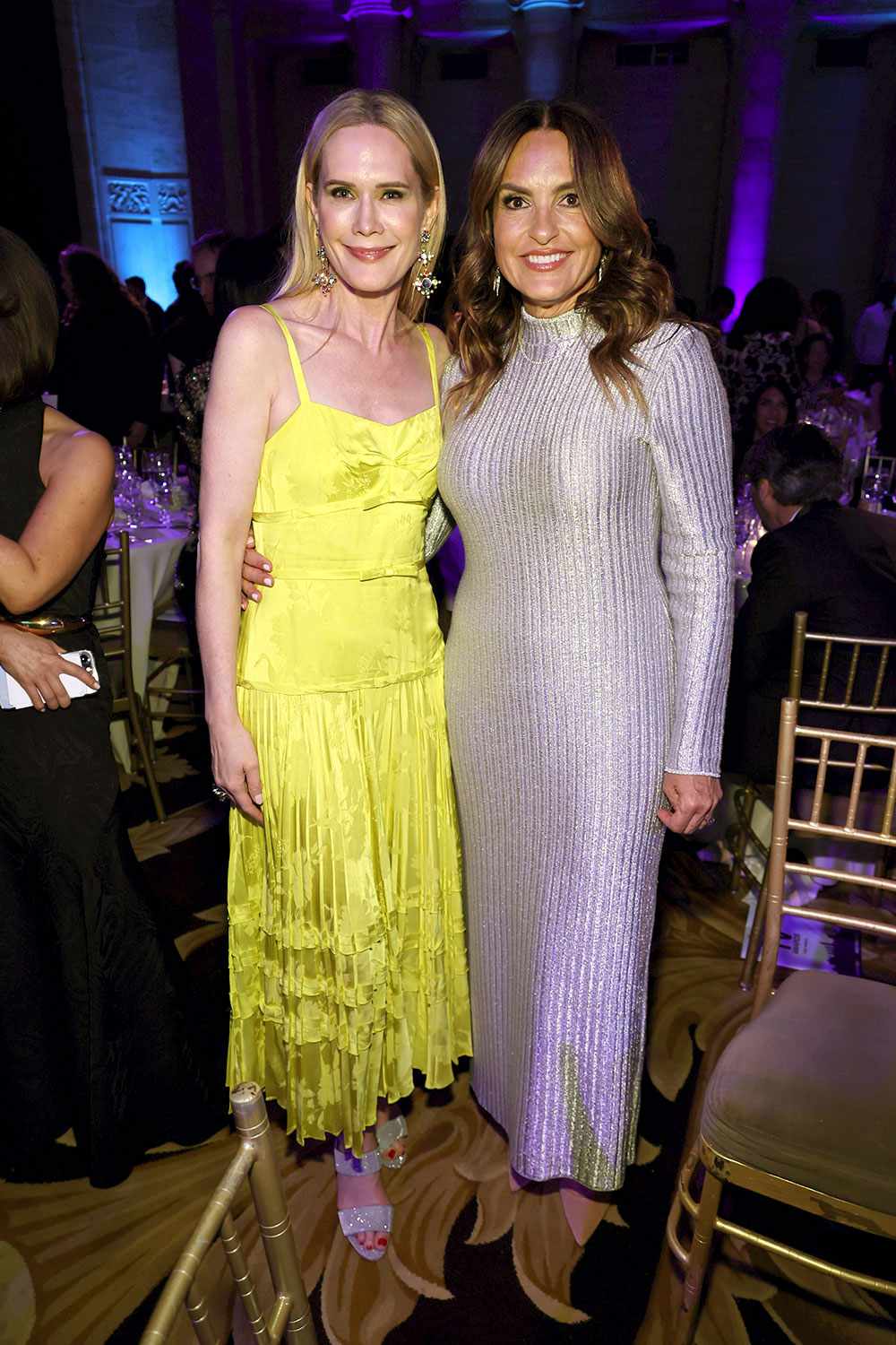 NEW YORK, NEW YORK - JUNE 04: (L-R) Stephanie March and Mariska Hargitay attend The Inaugural Gotham TV Awards at Cipriani 25 Broadway on June 04, 2024 in New York City. 