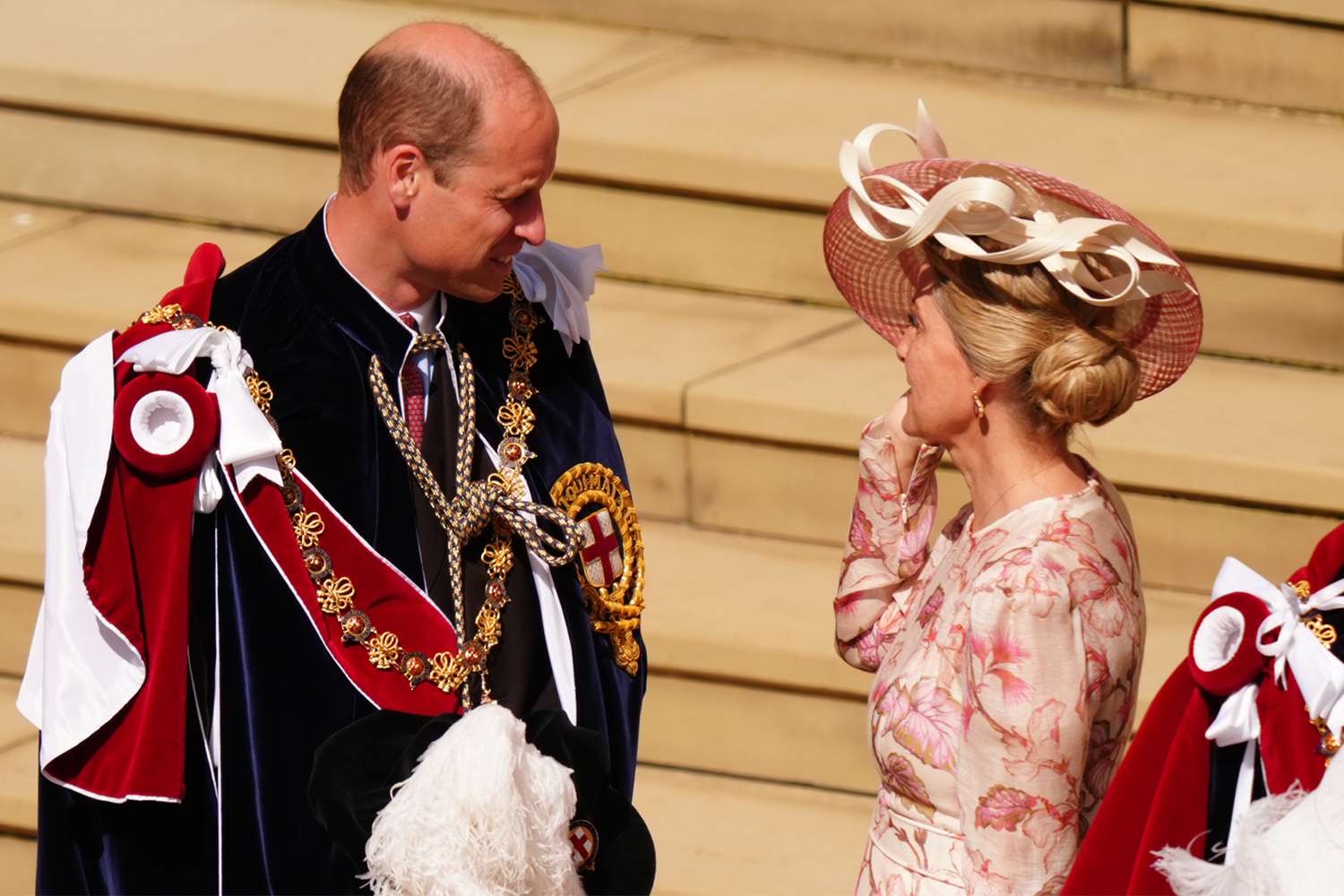 Prince William, Prince of Wales and Sophie, Duchess of Edinburgh attend the Order Of The Garter Service at Windsor Castle 