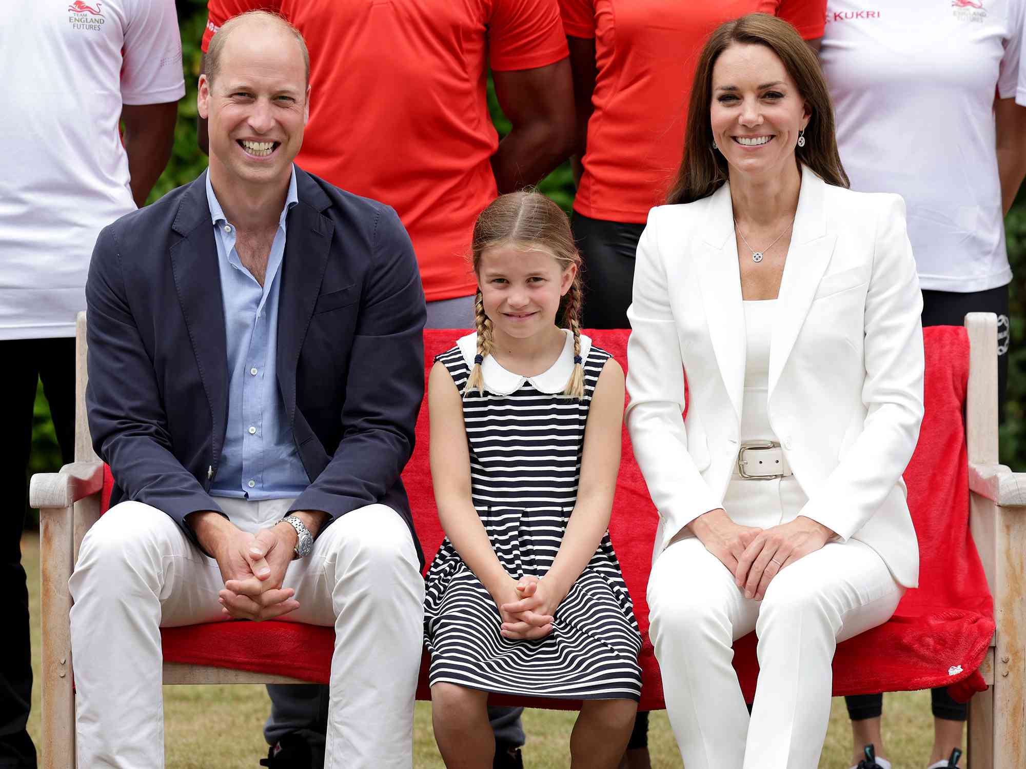 Prince William, Duke of Cambridge, Catherine, Duchess of Cambridge and Princess Charlotte of Cambridge