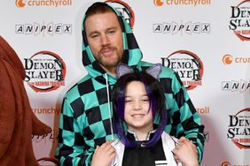 Channing Tatum and Everly Tatum attend the World Tour Premiere Of Crunchyroll's "Demon Slayer: Kimetsu No Yaiba - To The Hashira Training-" at Regal Union Square on February 10, 2024