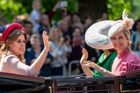 Sophie, Countess of Wessex (R) and Princess Beatrice during Trooping The Colour 2018 on June 9, 2018 in London, England.